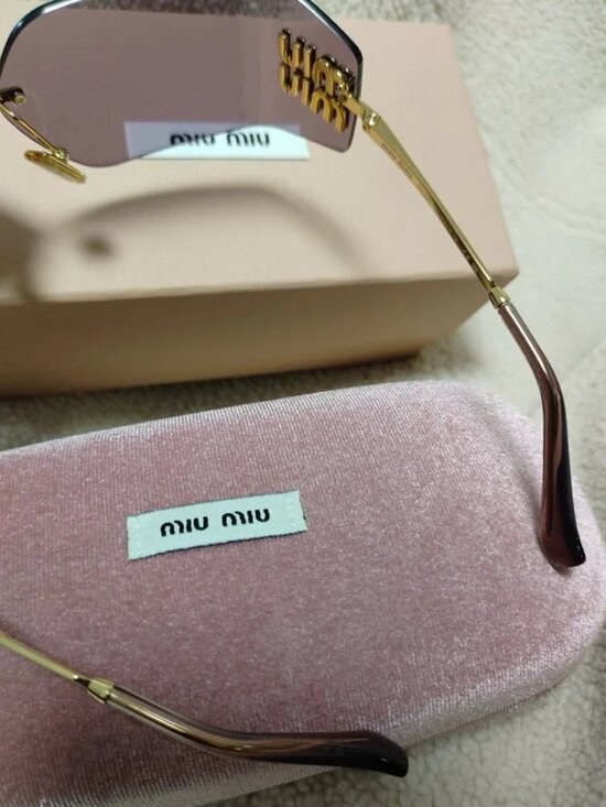 Miu Miu Women\'s Purple Gradient Rimless Sunglasses main image 5